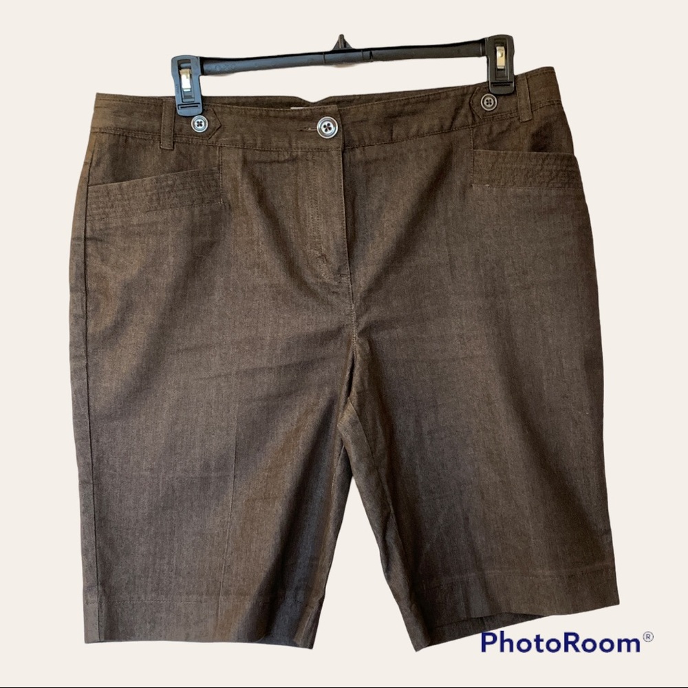 Cato Brown Bermuda Shorts Size 16